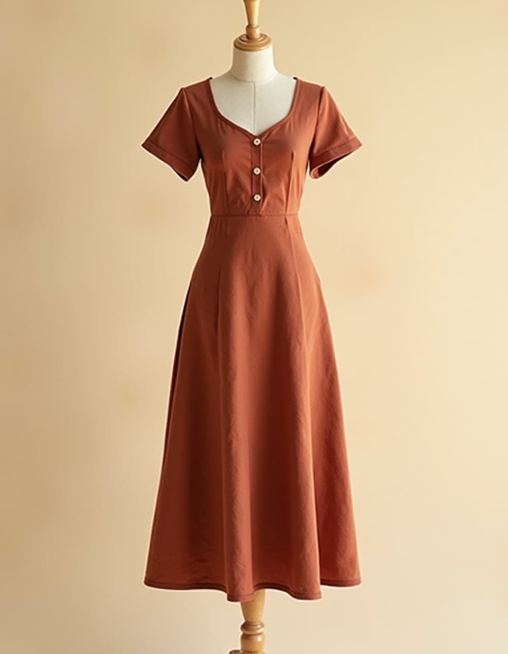 Robe évasée — patron de couture sur mesure de l'atelier PatronIA